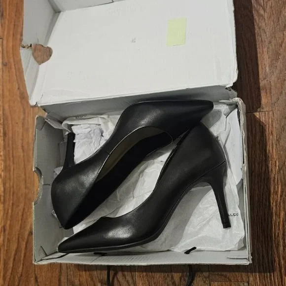 NIB Aldo Black Sereniti Stiletto Pump - Stiletto heel Size 5 - Picture 12 of 12